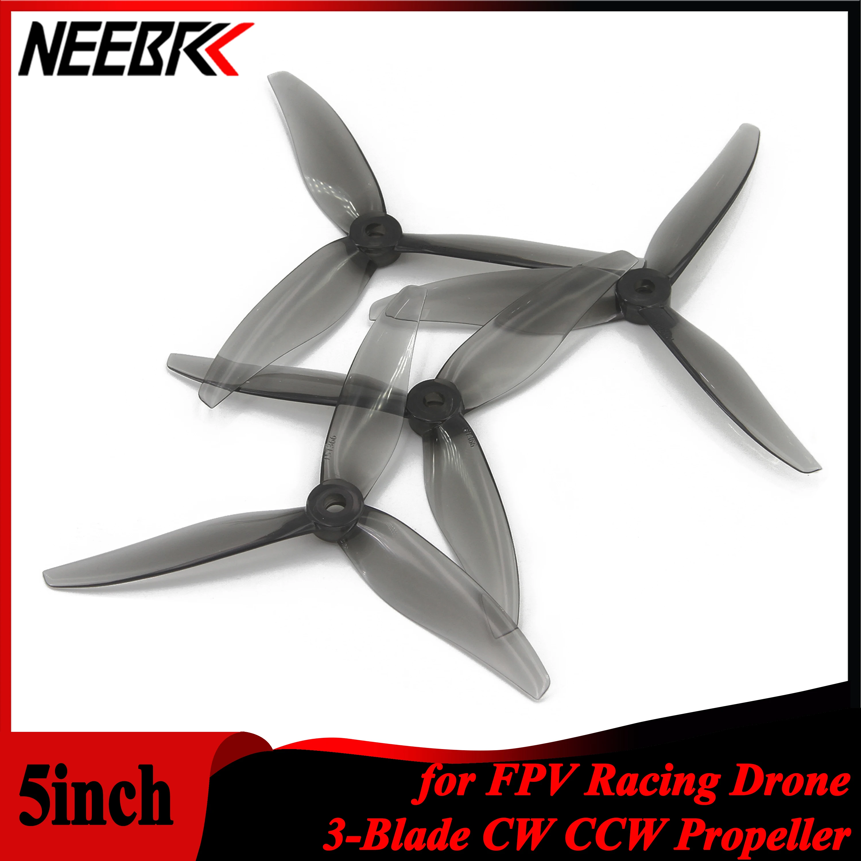 Drone Racing Motor - NEEBRC 12 пар 5-дюймовых реквизитов, 3-лопастные