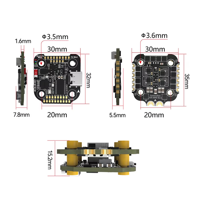 Полетный контроллер SpeedyBee  – обзор и цена Drone Racing Flight Controller