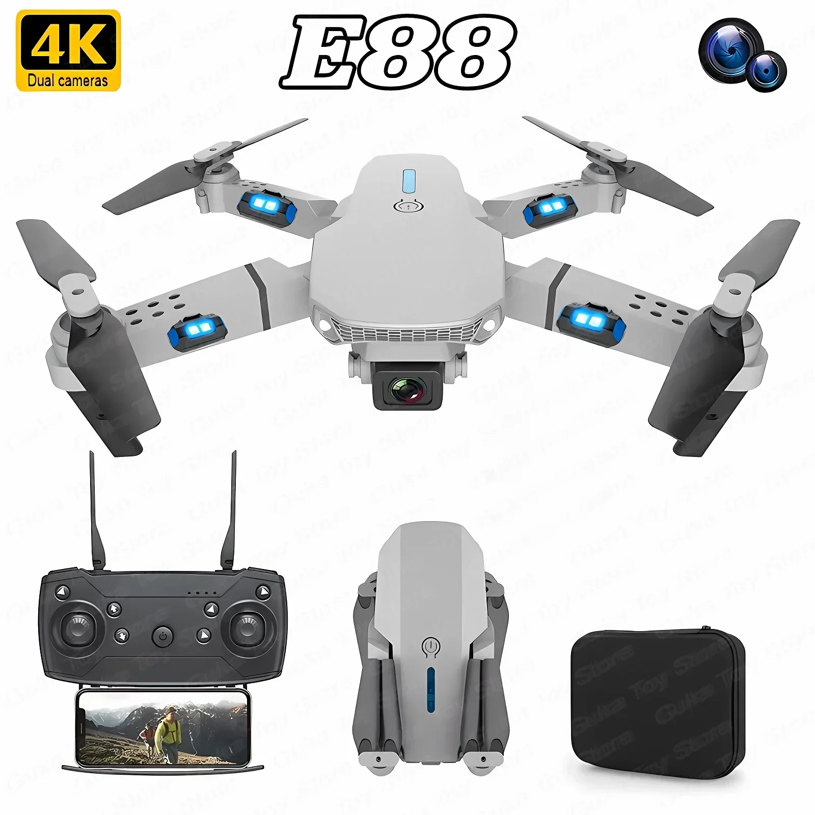 E88 Pro WIFI FPV Дрон Широкоуг – обзор и цена Drone Racing Camera